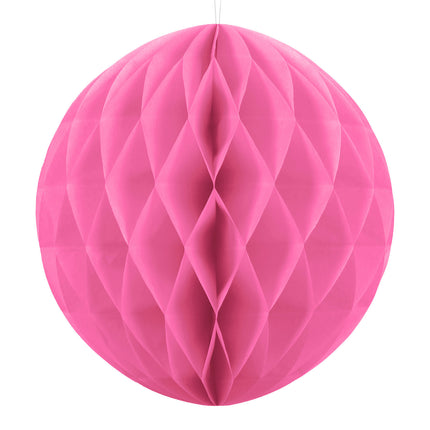 Boule en nid d'abeille rose 40cm