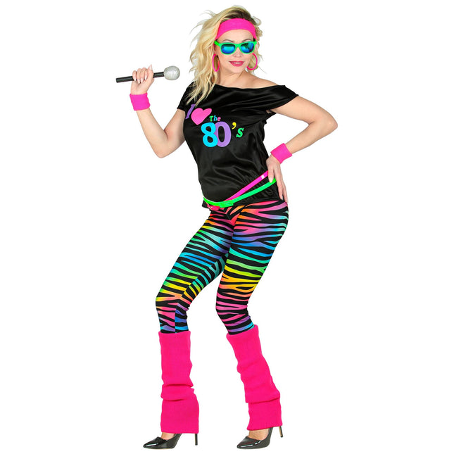 Neon 80S Costume Ladies