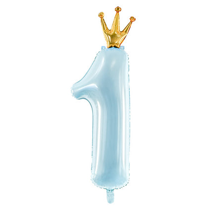 Ballon de baudruche Figure 1 Bleu clair vide 1m