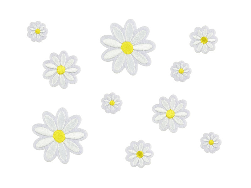 Emblème de fer Fleurs 10pcs