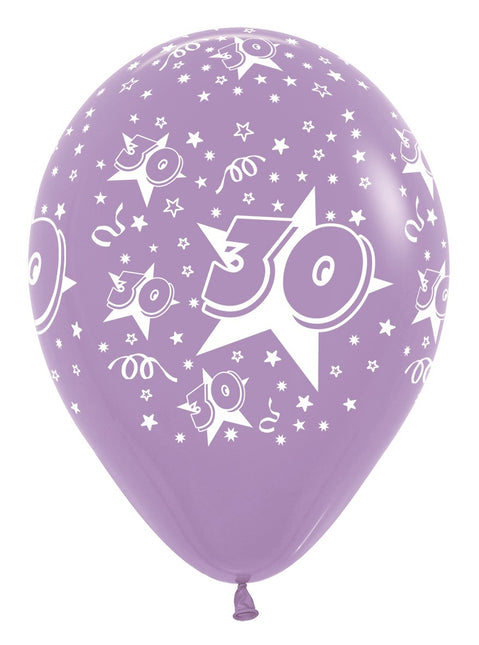 Ballons de baudruche Numéro 30 Mix 30cm 25pcs