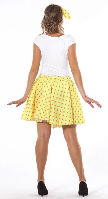 Grease Costume Set Yellow 50's Ladies L