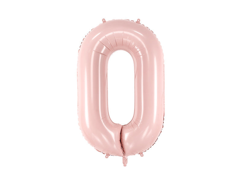 0 Year Figure Balloon Light Pink Empty 72cm