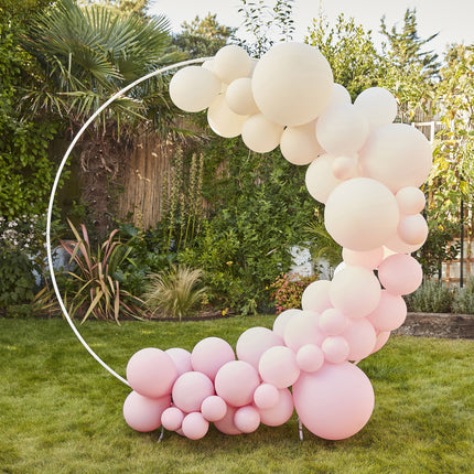 Arche de ballons rose blanc crème DIY Set