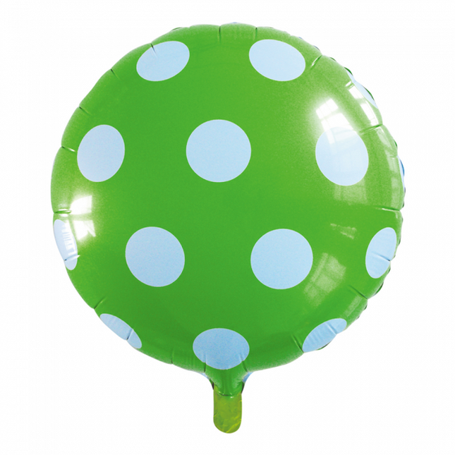 Ballon d'hélium Dots Light Green 45cm Vide