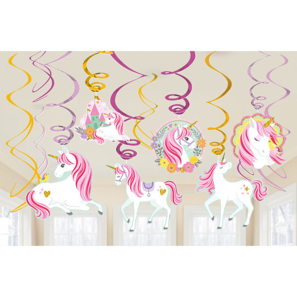 Décoration suspendue Licorne 61cm 12pcs