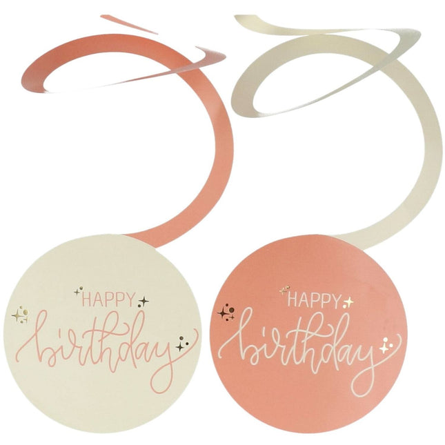 Décoration suspendue Happy Birthday 6pcs