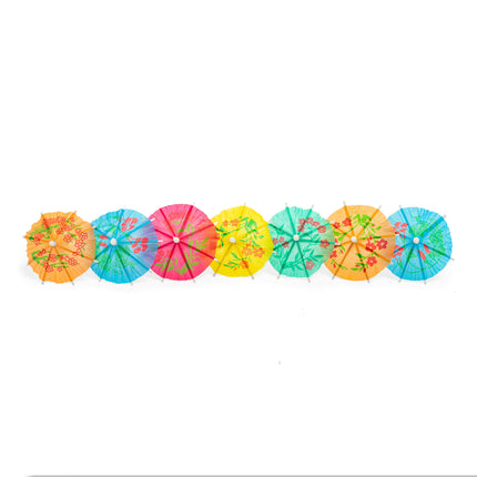 Bâtons de cocktail Parasol coloré 8cm 12pcs