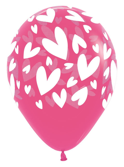 Ballons Modern Hearts Mix 30cm 25pcs