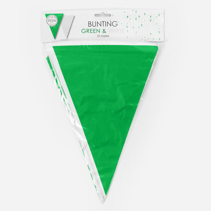 Ligne de drapeau vert/blanc 10m