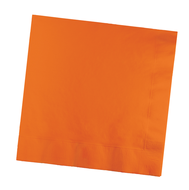 Serviettes de table orange 3 couches 41cm 25pcs