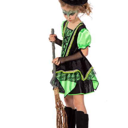 Robe de sorcière fille verte