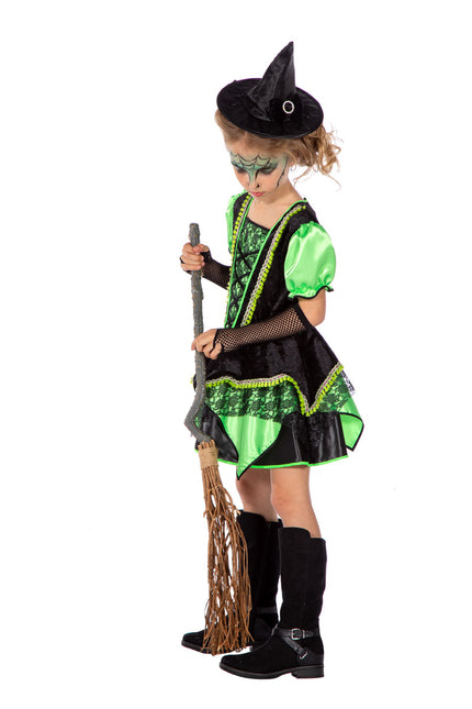 Robe de sorcière fille verte