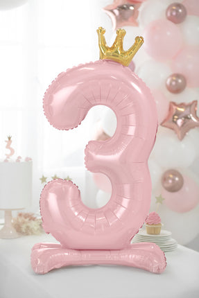 Ballon de baudruche Figure 3 Rose Clair Standard Vide 84cm