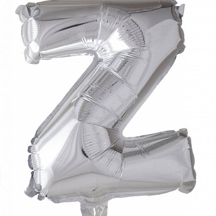 Ballon de baudruche Lettre Z Argent XL 102cm vide