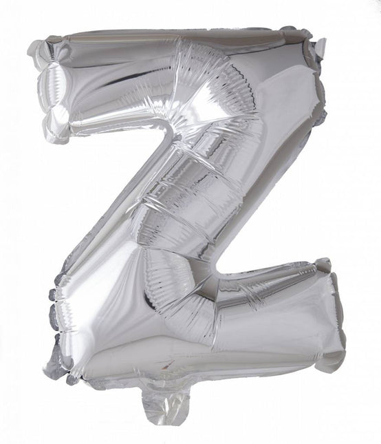 Ballon de baudruche Lettre Z Argent XL 102cm vide