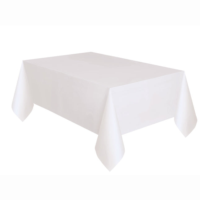 Nappe blanche en plastique 2.74m