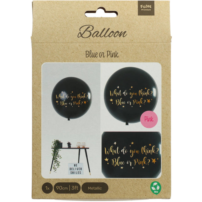 Ballon révélateur de genre fille métallique 90cm