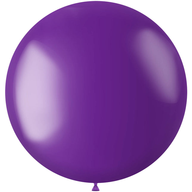 Ballon de baudruche violet métallisé 80cm