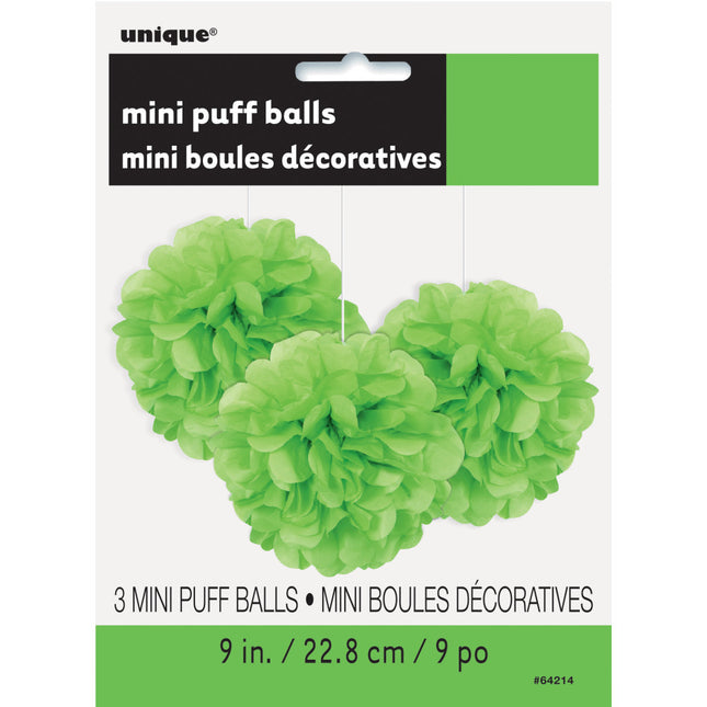 Pompon Vert Citron Vert 20cm 3pcs