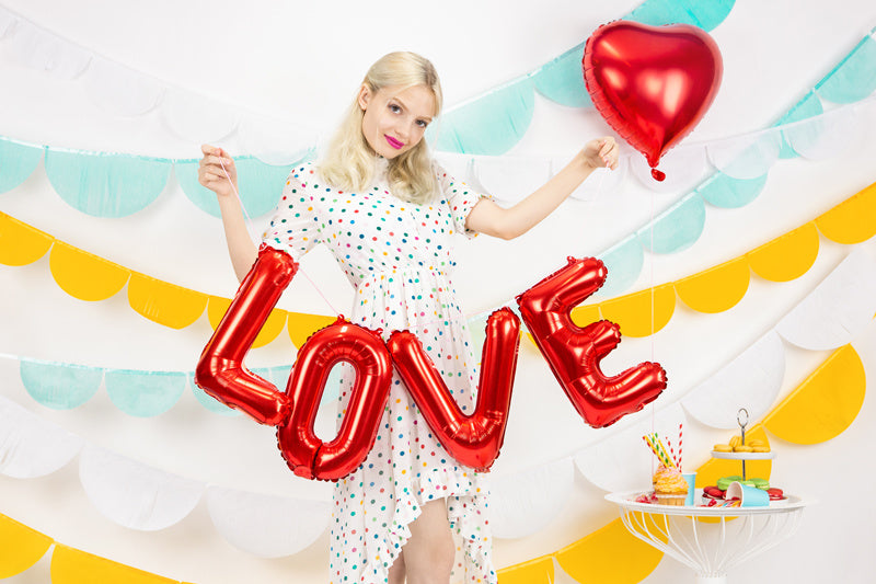 Ensemble de ballons de lettres Love Red Empty 1.4m