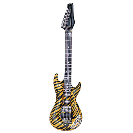 Fausse guitare zébrée jaune noire gonflable 1.07m