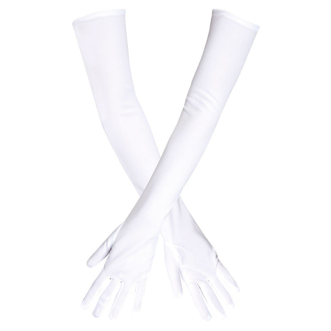 Gants blancs longs 40cm