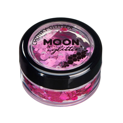 Moon Glitter Paillettes holographiques rose 3g