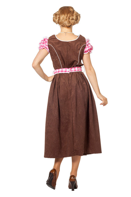 Robe Dirndl rose Oktoberfest Ladies Long