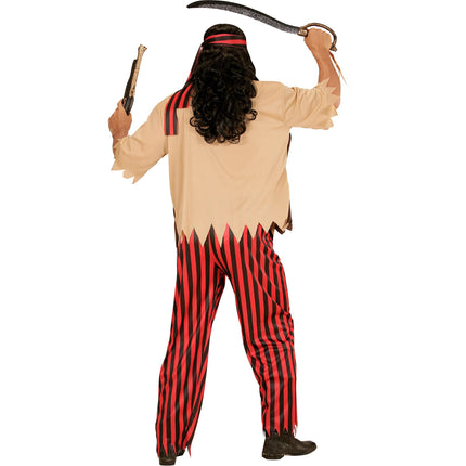 Costume de pirate homme brun 4 pièces