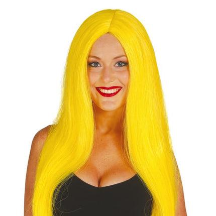 Perruque jaune cheveux longs