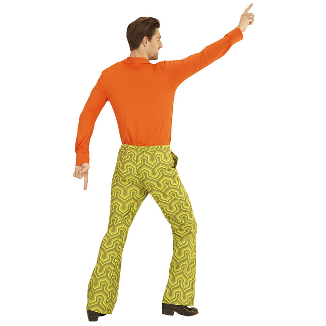 Pantalon Disco 70S Vert Hommes