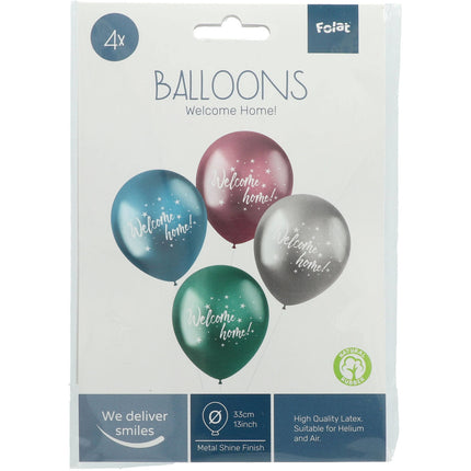 Ballons Welcome Home 33cm 4pcs