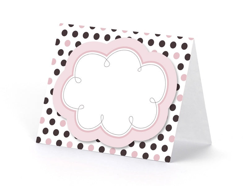 Cartes de table Rose Noir 8.4cm 6pcs