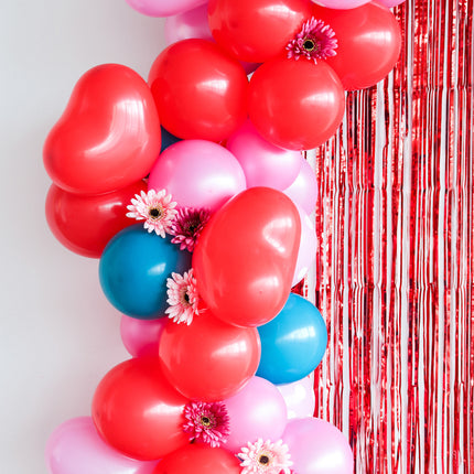 Ballons de baudruche en forme de coeur Rosey Pink 25cm 8pcs