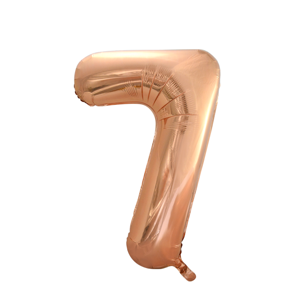 Ballon de baudruche Figure 7 Rose Gold XL 86cm vide