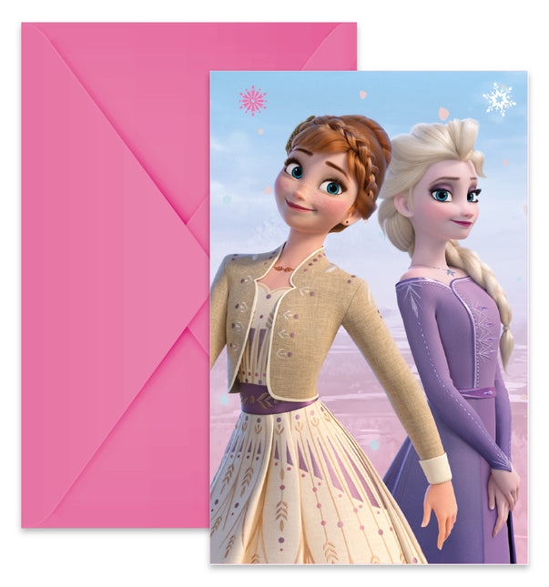 Frozen 2 Invitations esprit du vent 6pcs