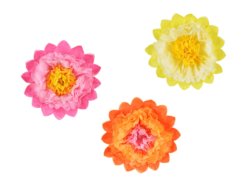 Pompons Fleurs 3pcs