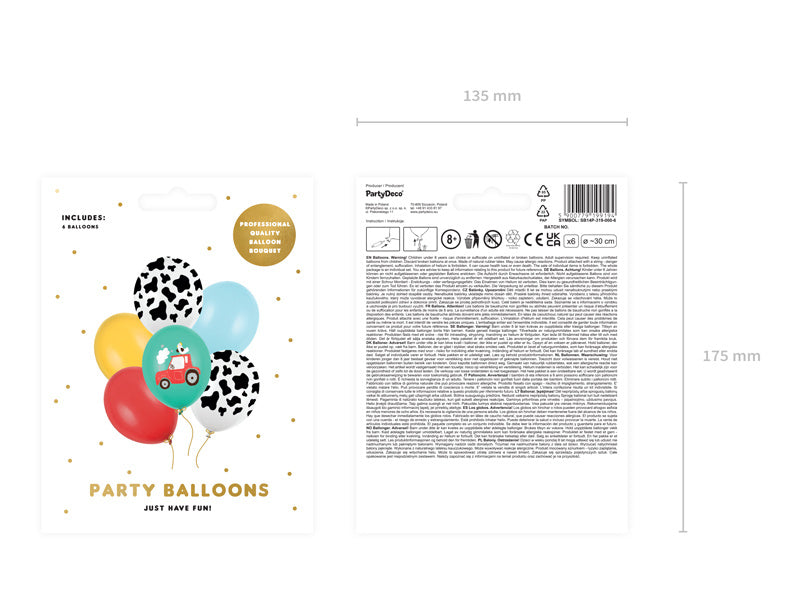 Ballons Farm Mix 30cm 6pcs