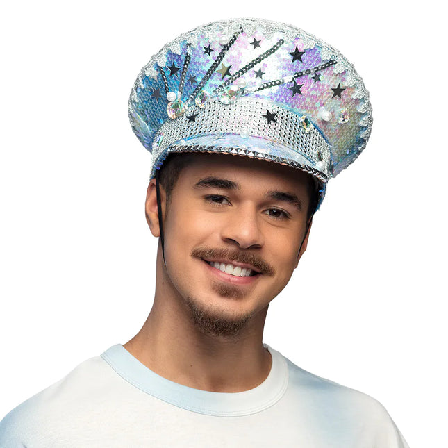 Casquette de festival paillettes