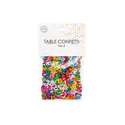 Confettis de table 5 ans colorés