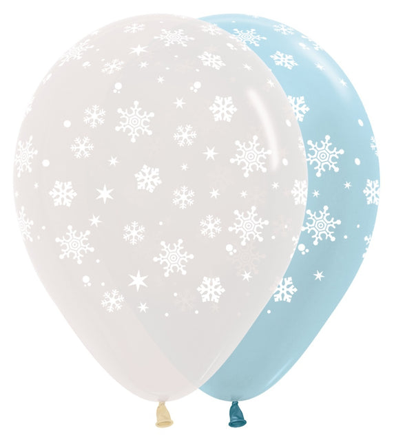 Ballons Flocon de neige Mélange 30cm 25pcs