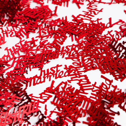 Confetti de table Just Married Red