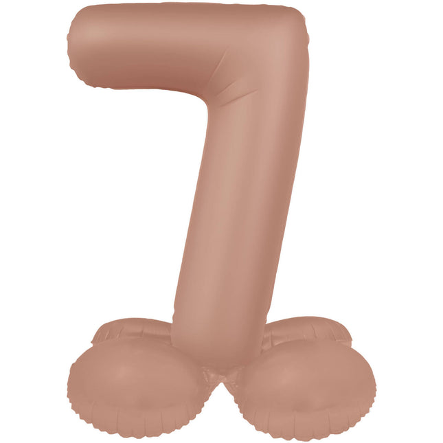 7 Year Figure Balloon Rose Gold Matt 72cm