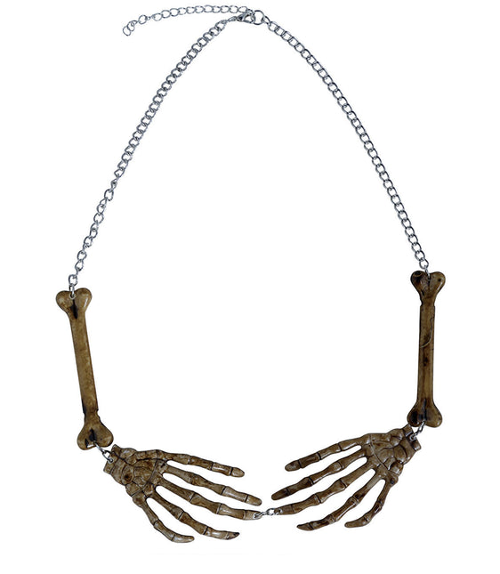 Collier d'Halloween Bras de squelette