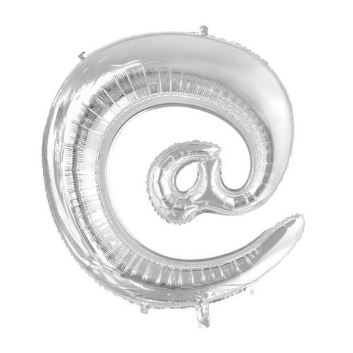 Ballon de baudruche queue de singe @ argent XL 102cm vide