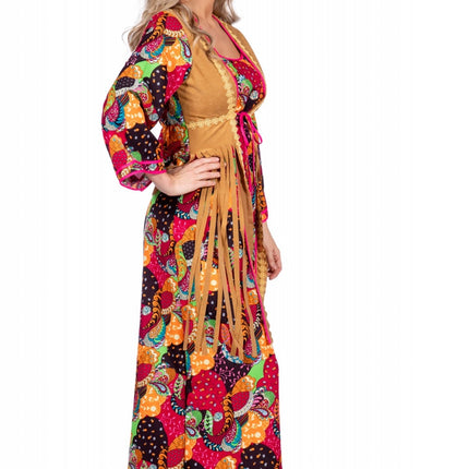 Robe hippie longue colorée