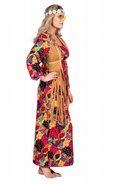 Robe hippie longue colorée