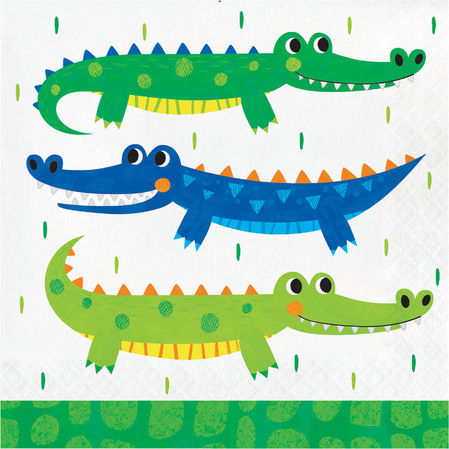 Serviettes Crocodile 33cm 16pcs