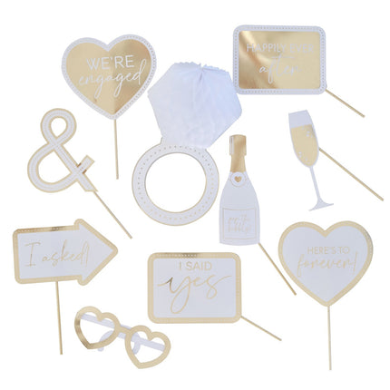 Accessoires Photobooth Engaged 10pcs